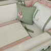 Kit Berço Off White e Verde Básico